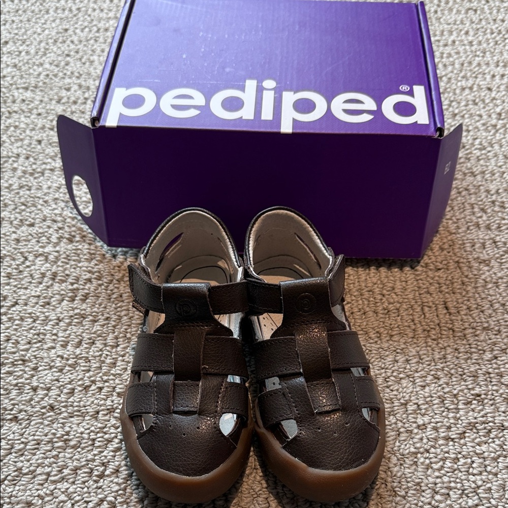 Pediped Dark Brown Kids Sandals